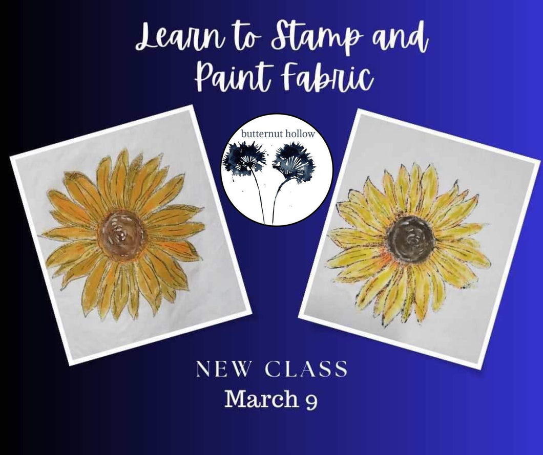 Fabric Stamping & Painting Class - March 9