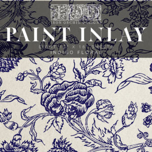 IOD Designs Paint Inlay - Indigo Floral 12