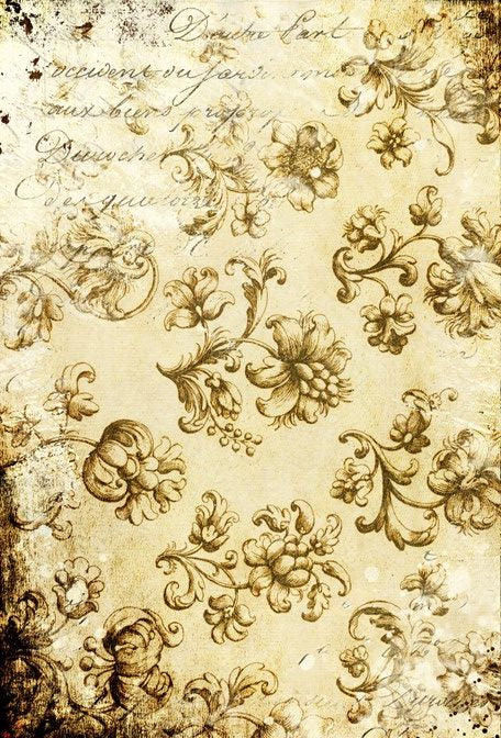 Decoupage Paper - Distressed Grungy Floral